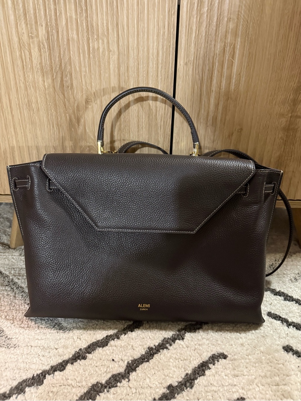 ALEMI ZURICH VIADUKT WORK Convertible leather bag - Picture 3 of 7